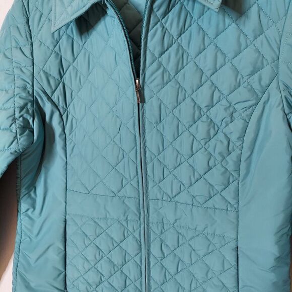 Pendleton Quilted Aqua Blue‎ Full Zip Lightweight Jacket Sz Sm - Picture 5 of 12